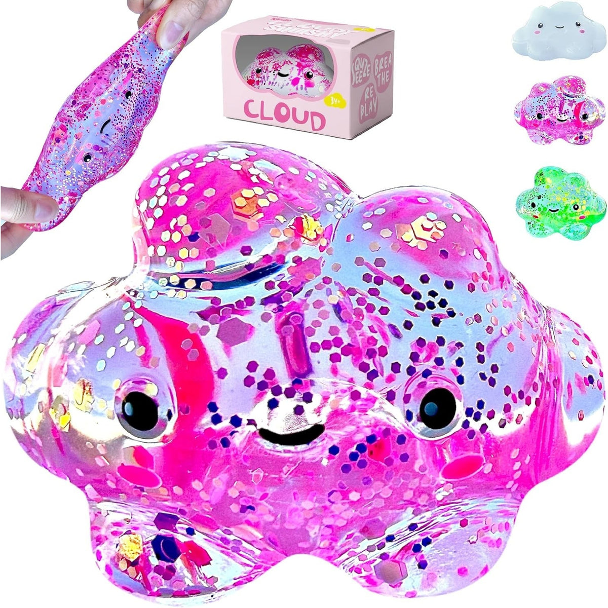 🔥Premium Cloud Stress BallOdor-Free Slow Rise Crystal Pink BNWT🔥