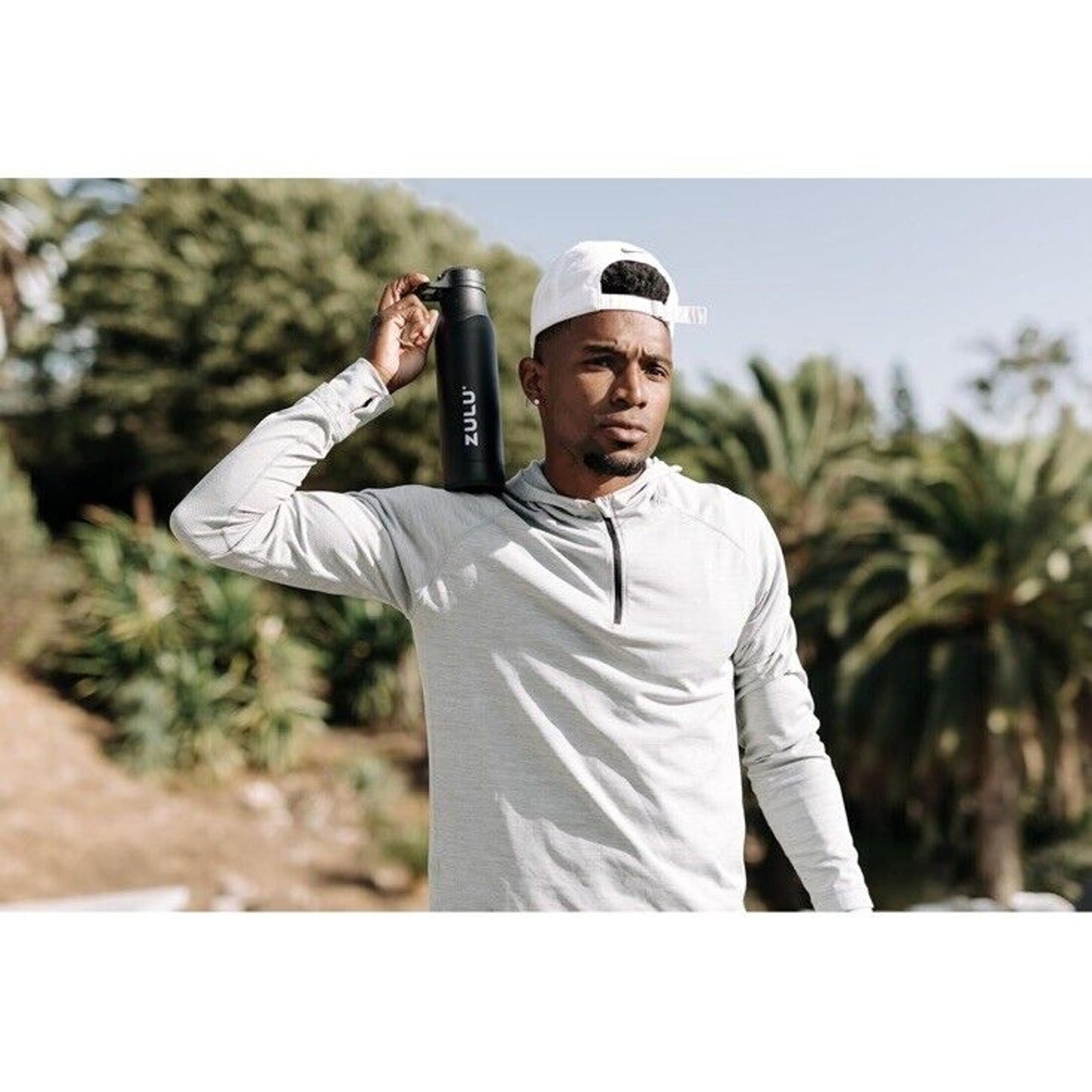 🔥Zulu Ace 24oz Vacuum Insulated Stainless Steel Black Water Bottle Chug Spout🔥