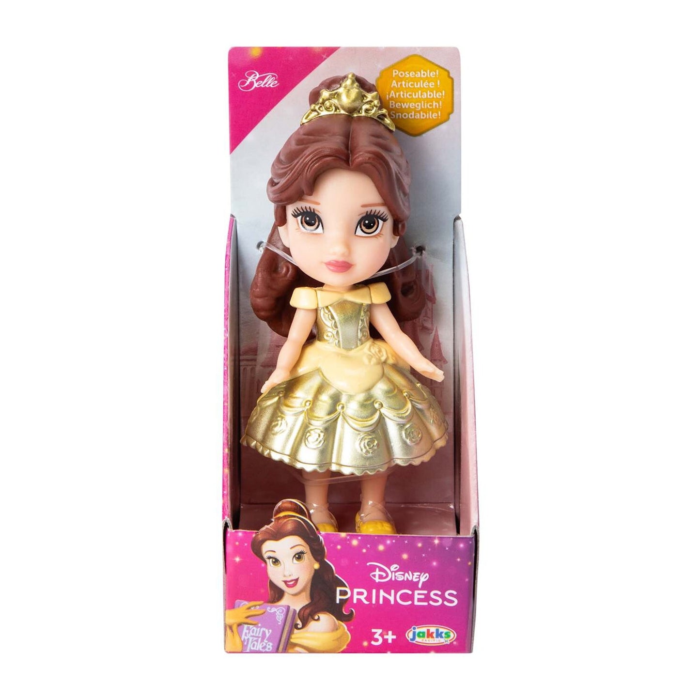 DIsney Princess Mini Belle Poseable 3" Doll Yellow Outfit BNWT🔥