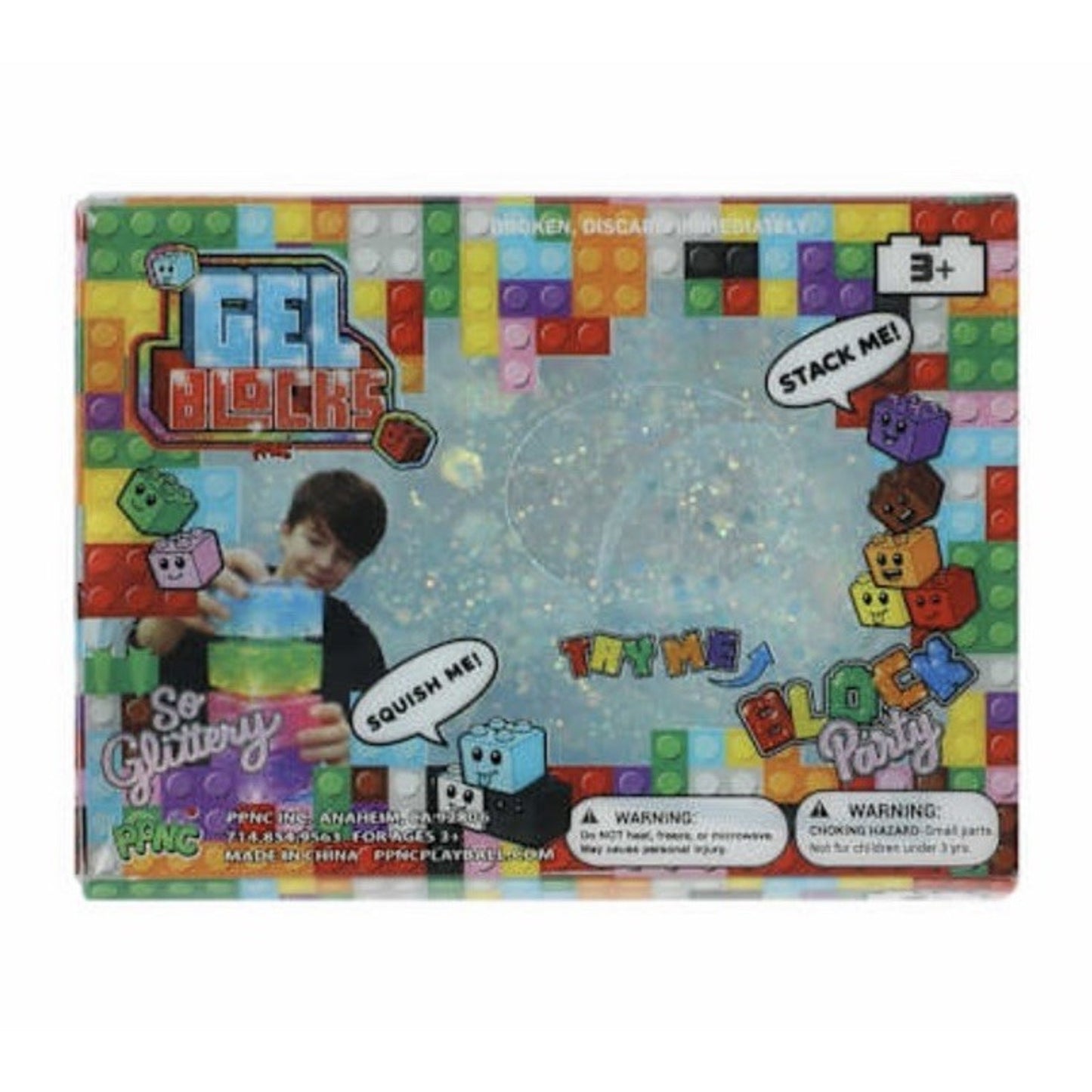 🔥PPNC Gel Blocks Block Party Squishy Stackable PURPLE Glitter BNWT🔥