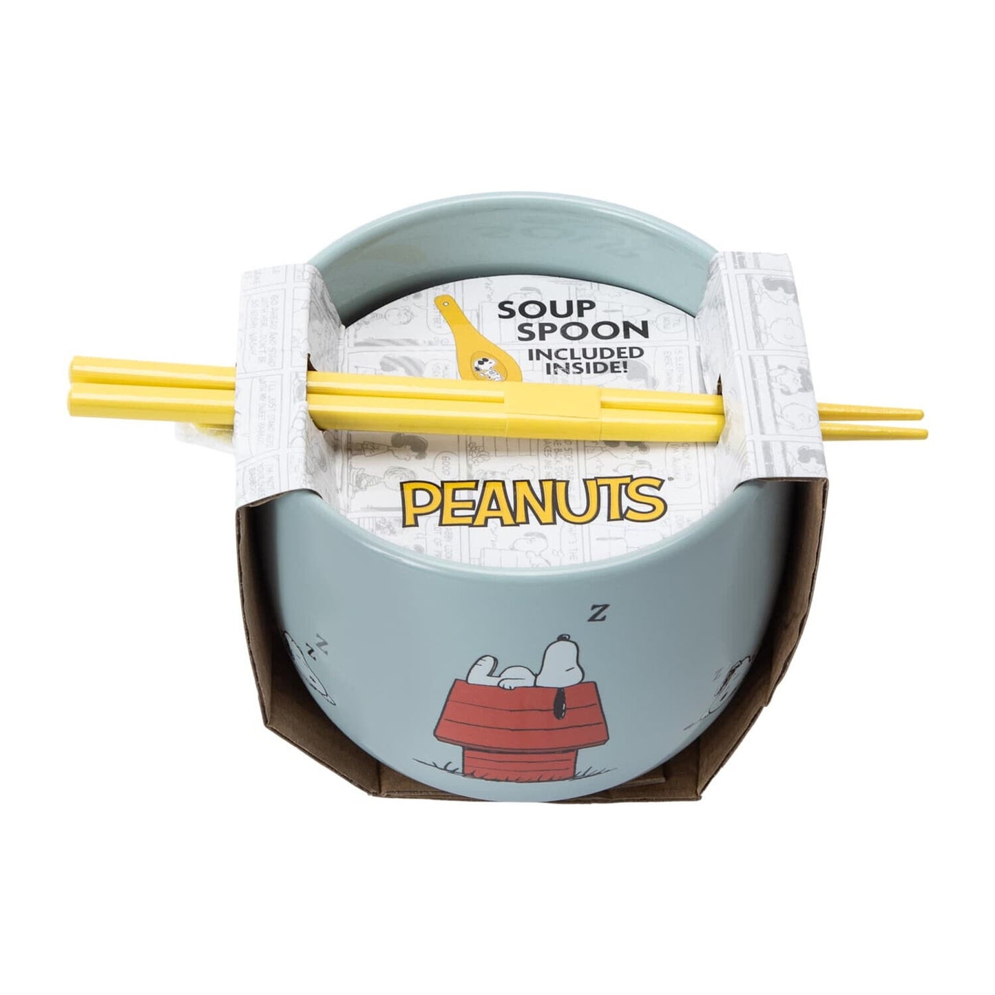 🔥Snoopy Ramen Noodle Bowl with Spoon & Chopsticks 16oz Ceramic BNWT🔥