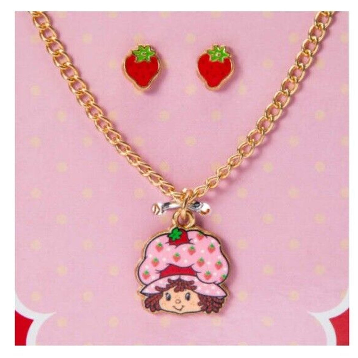 🔥The World Of Strawberry Shortcake Jewelry Set One Necklace & Earrings BNWT🔥