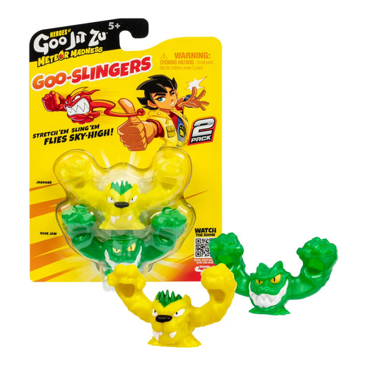 🔥Heroes of Goo Jit Zu Meteor Madness Goo Slingers 2 PK - Jagooar and Rock Jaw🔥