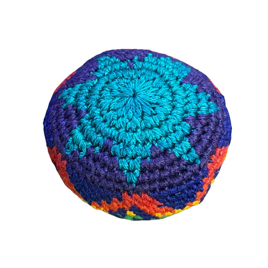 🔥World Footbag Boota Bag Crochet Hacky TEAL Star BNWT🔥