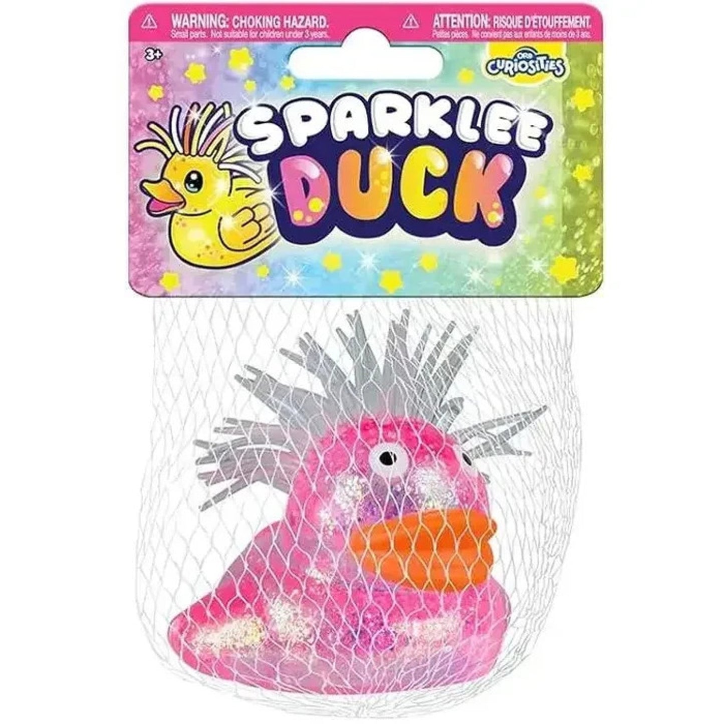🔥ORB Curiosities Sparklee Duck Squishy Fidget Ducky Glitter YELLOW BNWT🔥
