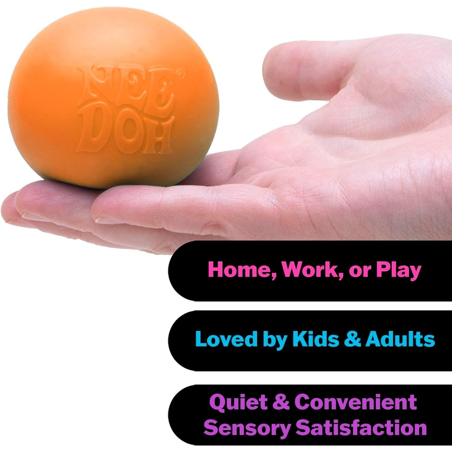 🔥NeeDoh Nee Doh Original The Groovy Glob Squishy Stress Ball Orange NWT🔥