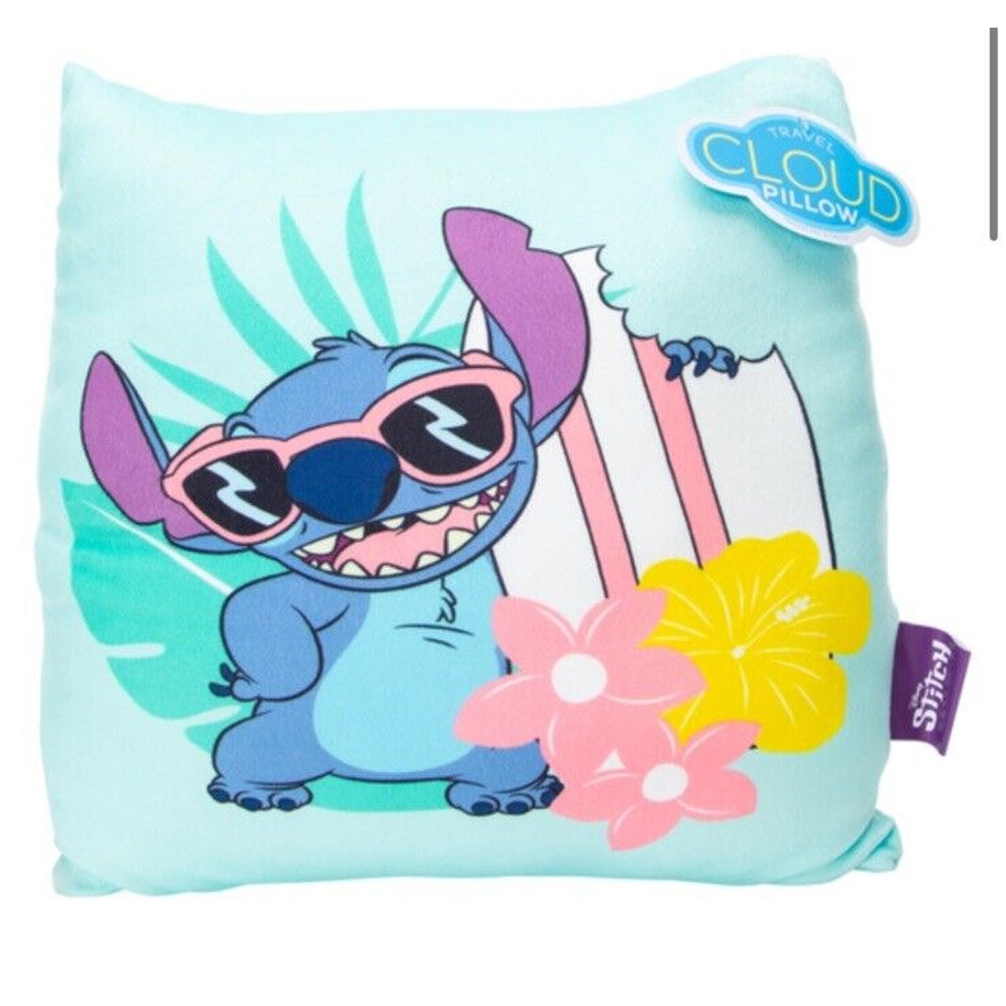 🔥Disney Stitch Travel Cloud Throw Pillow 13in BNWT🔥