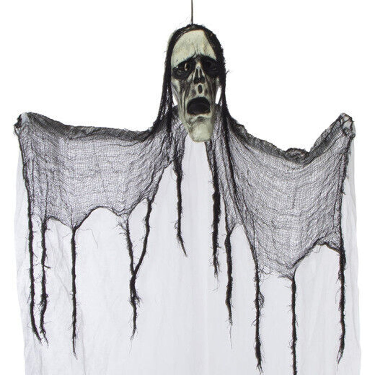 🔥Halloween Poseable 5’ Skeleton Ghost w/ Motion Act Light Up Eyes & Sound NWT🔥