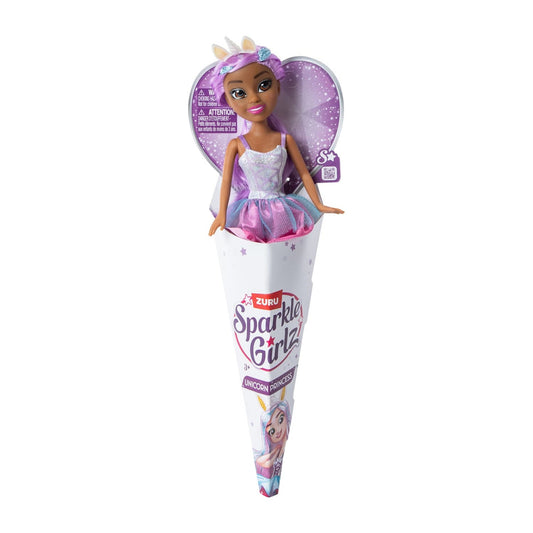 🔥Zuru Sparkle Unicorn Princess 11.5" Girlz Doll Purple Hair BNWT🔥