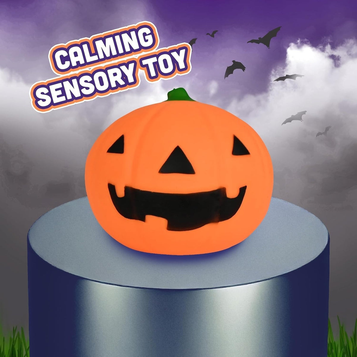🔥Sunny Days Toymendous Jumbo Jack-O-Lantern Pumpkin Squishy Halloween BNWT🔥